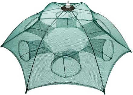 Small Mesh Fishing Net 6/10/16 Holes Automatic Folded Fishing Nylon Net With Zipper Automatic Foldable Thickened Fishing Net Rood