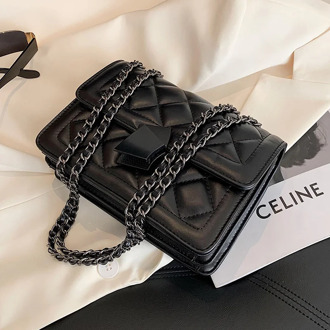 Small PU Leather Crossbody Bag for Women 2021 Fashion Winter Branded Chain Designer Shoulder Handbags Women's Trend Hand Bag