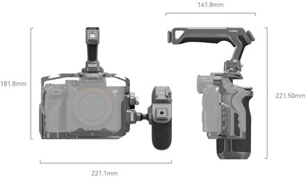 SmallRig 4539 Hawklock Cage voor Sony A7R V, 7 IV, 7S III