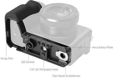 SmallRig 5061 L-Shape Mount Plate with Silicone Handle For Sony A6700