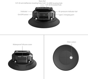 SmallRig 5398 5 Electric Suction Cup Mount