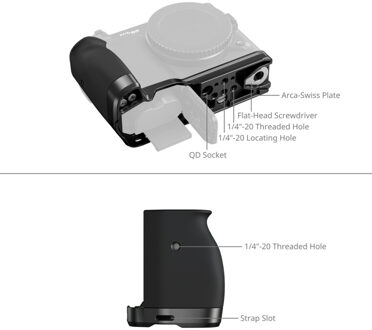 SmallRig 5466 L-Shaped Mount Plate With Silicone Handle For Nikon ZR
