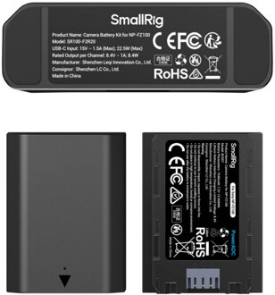 SmallRig 5483 Turbo Charging Kit For NP-FZ100 Camera Batteries