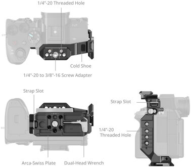 SmallRig 6023 Hawklock Quick Release Half Cage For Sony A7 V / A7R V / A7 IV