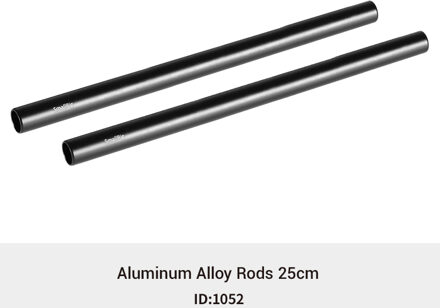 Smallrig Aluminium 15Mm Staaf Camera Rail Staaf 10Cm 4 Inch 2 Stuks Set 1049 25cm