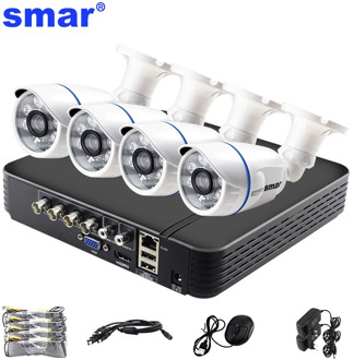 Smar 4CH 1080N 5 in 1 AHD DVR Kit 4PCS 720P/1080P IR AHD Camera Kit CCTV System Outdoor Waterproof Security Surveillance Set
