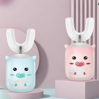 Smart 360 Degrees Kids Sonic Electric Toothbrush Silicon Automatic Ultrasonic Toothbrush Waterproof U Shape Lips Care USB Charge