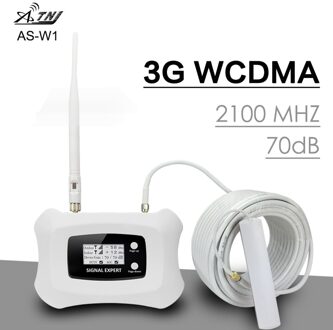 Smart 3G Wcdma 2100 Mobiele Telefoon Signaal Repeater Band 1 Umts 3G 2100 Mhz Signaal Versterker 70dB Gain lcd Display 3G Wcdma Booster au plug