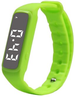 Smart Armband 3D Stappen Siliconen Sport multifunctionele Sport Smart polsband Armbanden voor Ios Android groen