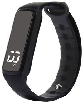 Smart Armband 3D Stappen Siliconen Sport multifunctionele Sport Smart polsband Armbanden voor Ios Android zwart