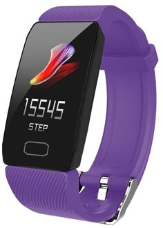 Smart Armband 5 Kleuren Screen Tracker Waterdichte Sport Armband Smartband BT4.0 Fitness Polsband Voor Ios/Android Smartphones Paars