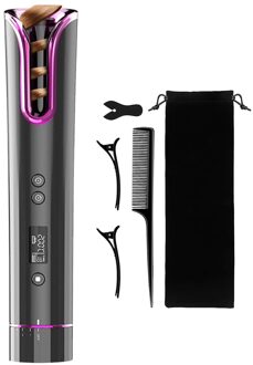 Smart Automatische Hair Curler Draadloze Krultang Keramische Krullend Wave Styling Tool Draadloze Haar Waver Wand Met Clip + Kam