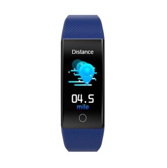Smart Band Body Temperatuur Horloge Fitness Tracker Armband IP68 Waterdicht Anti-Verloren Voor Sport Stappenteller Armband Bloeddruk Blauw