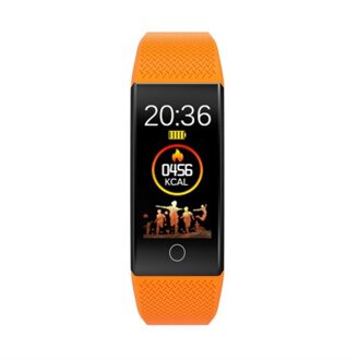 Smart Band Body Temperatuur Horloge Fitness Tracker Armband IP68 Waterdicht Anti-Verloren Voor Sport Stappenteller Armband Bloeddruk Oranje