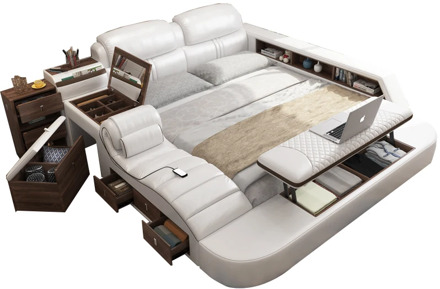 Smart bed frame camas bedroom furniture кровать двуспальная lit beds سرير muebles de dormitorio мебель bedroom set cama de casa