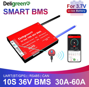 Smart BMS 10S 30A 40A 60A UART 485 Bluetooth for 36V Li-ion Battery Pack Energy Storage With Balance