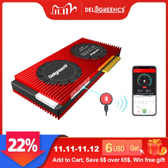 Smart BMS 16S 48V 150A 200A 250A 3.2V lifepo4 BMS Bluetooth 485 CAN box NTC UART cable EV power storage