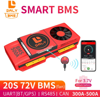 smart BMS 20S 72V 300A 400A 500A Bluetooth 485 to USB device CAN NTC UART software Li-on Battery protection Board BMS With Fan
