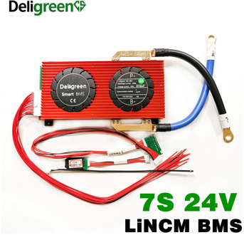 Smart BMS 7S 80A 100A 120A LiNCM Battery BMS for 29.4V Battery pack with Bluetooth CAN communicatio UART RS485