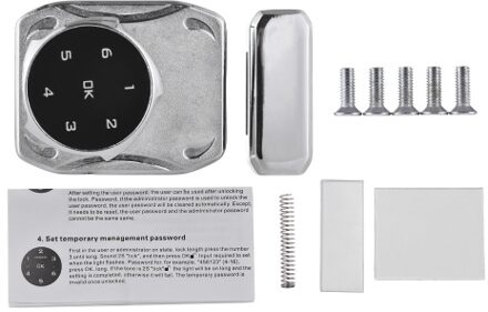 Smart Cabinet Lock Universal Keyless Lock Cabinet Electronic Induction Lock for 3-12mm Thick Glass Wooden Chest Drawer Cupboard Silver