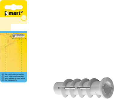 SMART | Cellenbetonplug PA M8x60 grijs | 2 st SM0CBPN00080060H