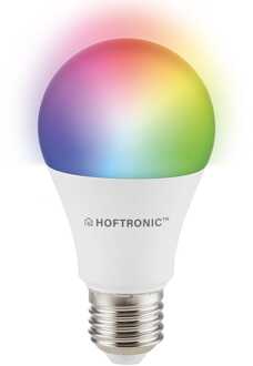 Smart E27 lamp - A60 vorm - 10 Watt 806 lumen - RGBWW - Wifi & Bluetooth - Bestuurbaar via app - Google Home, Amazon Alexa en Siri - Smart lamp Wit