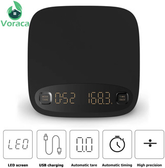 Smart Electronic LED Digital Coffee Scale with Timer for Espresso Pour Over Hand Drip Brew Coffee Automatic Timing Barista Tools