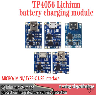 Smart Electronics 5V type-c Micro USB 1A 18650 Lithium Battery Charging Board With Protection Charger Module for Arduino Diy Kit