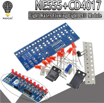 Smart Electronics Kits NE555+CD4017 Light Water Flowing Light LED Module DIY Kit Learn electronic principles, children's lab