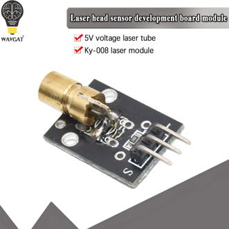 Smart Electronics New KY-008 3pin 650nm Red Laser Transmitter Dot Diode Copper Head Module for Arduino AVR PIC DIY Free Shipping