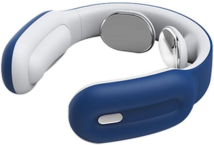 Smart Elektrische Nek En Schouder Massager Pain Relief Tool Gezondheidszorg Ontspanning Halswervel Fysiotherapie Blauw