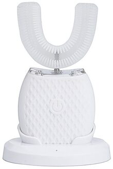 Smart Elektrische Sonic Volwassen Elektrische Tandenborstel U-Vormige Elektrik Ultrasonik Pengisian Waterdichte Whitening Tooth Cleaner wit