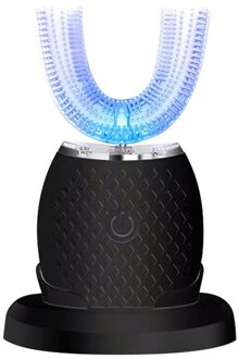 Smart Elektrische Sonic Volwassen Elektrische Tandenborstel U-Vormige Elektrik Ultrasonik Pengisian Waterdichte Whitening Tooth Cleaner zwart