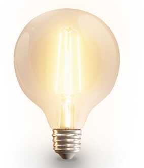 Smart filament lamp - G95 - E27 - 7 Watt 806 lumen - CCT White ambience - Wifi & Bluetooth - Bestuurbaar via app - Google Home, Amazon Alexa en Siri - LED Gloeilamp Wit