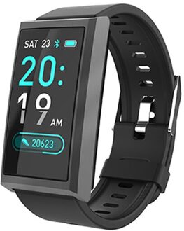 Smart Fitness Armband hartslag Bloeddruk Meting Informatie Herinnering Smartband Voor Mannen Vrouwen Polsband Waterdicht zwart