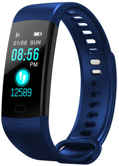 Smart fitness armband Y5 Bluetooth gezondheid armband hartslag bloeddruk monitoring stappenteller kleur display smart armband Blauw