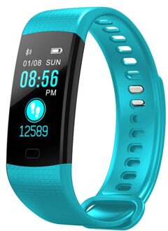 Smart fitness armband Y5 Bluetooth gezondheid armband hartslag bloeddruk monitoring stappenteller kleur display smart armband lucht blauw
