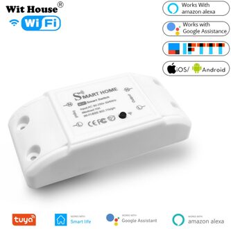 Smart Home Huis Wifi Draadloze Afstandsbediening Schakelaar Breaker Domotic Led Licht Controller Module Alexa Google Home Smartlife Tuya App