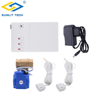 Smart Home Water Leaking Sensor Alarm Kit with DN15 DN20 DN25 Valve Water Leakage Flood Detectior Overflow Against Protection