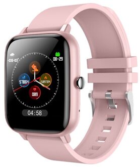 Smart Horloge Mannen Custom Dial Bluetooth Call Sport Fitness Armband IP67 Waterproo Muziek Controle Full Touch Horloge Smartwatch Vrouwen roze