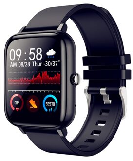Smart Horloge Mannen Custom Dial Bluetooth Call Sport Fitness Armband IP67 Waterproo Muziek Controle Full Touch Horloge Smartwatch Vrouwen zwart