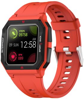 Smart Horloge Mannen/Vrouwen P10 Full-Touch Hart-Rate Monitor IP67 Waterdichte Fitness Tracker Smartwatch Man Vrouw sport Horloges Rood