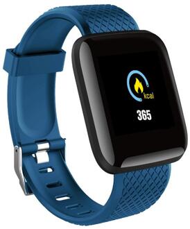 Smart Horloge Mannen Vrouwen Waterdicht Bloeddruk Hartslagmeter Sport Fitness Tracker Armband Smartwatch Voor Ios Android Blauw