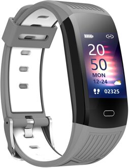 Smart Horloge Voor Android En Ios Telefoons IP68 Waterdichte Smartwatch Stappenteller Bloeddrukmeter Stap Tracking grijs wit