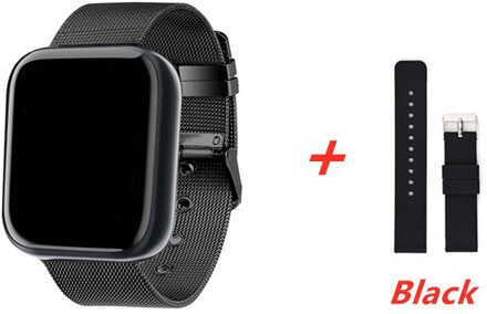 Smart Horloge Vrouwen Mannen Sport Bluetooth Smart Band Hartslagmeter Bloeddruk Fitness Tracker Armband Voor Android Ios add staal zwart