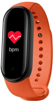 Smart Horloge Waterdicht Sport Band Polsband Voor Apple Android Smartwatch Hartslagmeter Bloeddruk Voor Mannen Vrouwen oranje