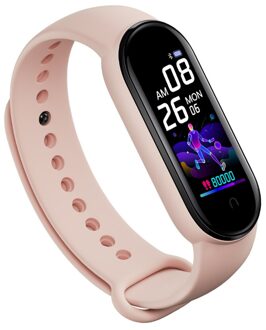 Smart Horloge Waterdicht Sport Band Polsband Voor Apple Android Smartwatch Hartslagmeter Bloeddruk Voor Mannen Vrouwen roze
