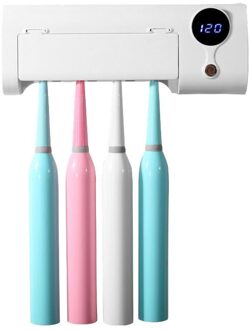 Smart Inductie Uv Licht Tandenborstelhouder Doos Tandenborstel Cleaner Tandpasta Dispenser Wall Mount