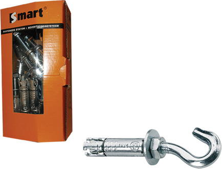 SMART | Keilbouthuls + haak M8x90 Zn | 10 st SM00TR001080090E