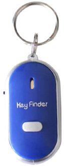 Smart Key Finder Anti-Verloren Fluitje Sensoren Sleutelhanger Tracker Led Met Fluitje Claps Locator Blauw